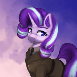 Size: 2800x2800 | Tagged: safe, artist:tekggd, imported from derpibooru, starlight glimmer, pony, unicorn, equestria at war mod, clothes, high res, uniform