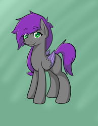 Size: 3500x4500 | Tagged: safe, artist:zombietator, imported from derpibooru, oc, oc only, pegasus, pony, abstract background, colored wings, smiling, solo, two toned wings, wings