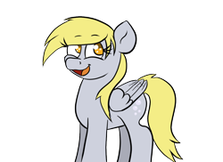 Size: 1100x800 | Tagged: safe, artist:tranzmuteproductions, imported from derpibooru, derpy hooves, pegasus, pony, :d, eyelashes, female, mare, open mouth, open smile, simple background, smiling, solo, transparent background, wings