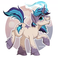 Size: 1616x1616 | Tagged: safe, artist:scheadar, imported from derpibooru, oc, oc only, oc:kindle comet, pony, unicorn, solo