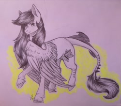 Size: 3120x2736 | Tagged: safe, artist:littlestarli, imported from derpibooru, oc, oc only, oc:silver hush, pony, high res, solo, traditional art