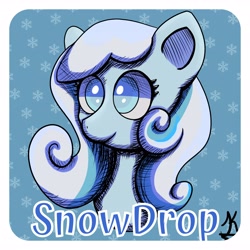 Size: 4096x4096 | Tagged: safe, artist:jearknds, imported from derpibooru, oc, oc only, oc:snowdrop, pegasus, pony, bust, female, portrait, solo