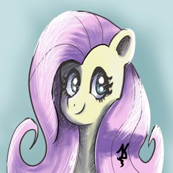 Size: 1500x1500 | Tagged: safe, artist:jearknds, imported from derpibooru, fluttershy, pegasus, pony, bust, female, portrait, solo