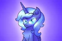 Size: 2760x1845 | Tagged: safe, artist:iceflower99, imported from derpibooru, princess luna, alicorn, pony, dreamworks face, eyebrows, eyebrows visible through hair, female, filly, high res, looking at you, s1 luna, smiling, smiling at you, solo, woona, young luna, younger, youtube link
