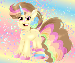Size: 2475x2078 | Tagged: safe, artist:doraeartdreams-aspy, imported from derpibooru, oc, oc only, oc:peace star, pony, unicorn, female, g5, high res, jewelry, necklace, solo