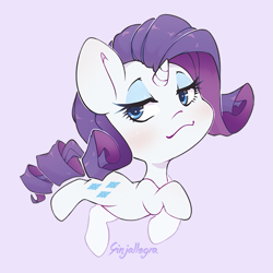 Size: 559x559 | Tagged: safe, artist:ginjallegra, imported from derpibooru, rarity, pony, unicorn, chibi, cute, female, mare, raribetes, simple background, solo