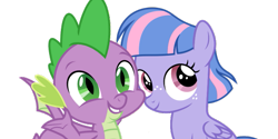 Size: 757x378 | Tagged: safe, artist:luckreza8, artist:sketchmcreations, edit, editor:undeadponysoldier, imported from ponybooru, vector edit, spike, wind sprint, windy whistles, dragon, pegasus, pony, crack shipping, cute, daaaaaaaaaaaw, explanation in the description, female, filly, freckles, hug, shipping, side hug, simple background, spikabetes, transparent background, vector, windspike, windybetes, winged spike, wings