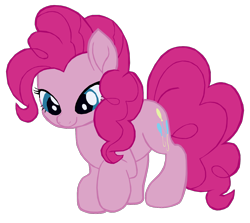 Size: 1280x1144 | Tagged: safe, artist:benpictures1, imported from derpibooru, pinkie pie, earth pony, pony, my little pony: the movie, cute, diapinkes, female, inkscape, looking down, mare, simple background, solo, transparent background, vector