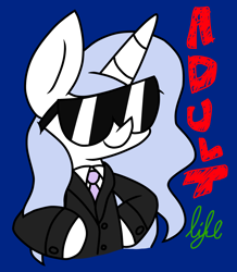 Size: 2268x2603 | Tagged: safe, artist:derpyalex2, imported from derpibooru, oc, pony, unicorn, high res, suit and tie, sunglasses