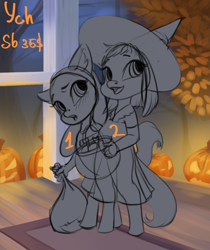 Size: 862x1024 | Tagged: safe, artist:kittytitikitty, imported from derpibooru, anthro, clothes, commission, costume, halloween, halloween costume, holiday, your character here