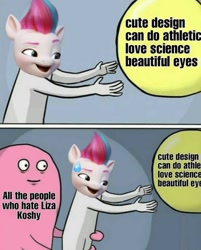 Size: 716x892 | Tagged: safe, edit, edited screencap, imported from derpibooru, screencap, zipp storm, pegasus, pony, g5, liza koshy, meme, my little pony: a new generation, open mouth, ponified meme, sweat, sweatdrop