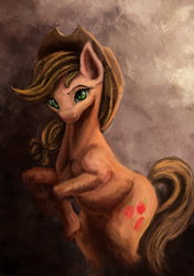 Size: 2458x3500 | Tagged: safe, artist:seven9988, imported from derpibooru, applejack, earth pony, pony, female, high res, mare, painting, solo