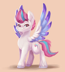 Size: 1024x1133 | Tagged: safe, artist:theicecolo, imported from derpibooru, zipp storm, pegasus, pony, female, g5, my little pony: a new generation, simple background, solo, spread wings, wings