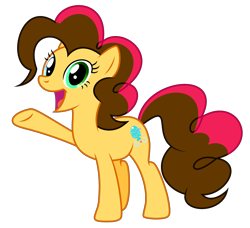 Size: 3280x2994 | Tagged: safe, artist:galaxyswirlsyt, imported from derpibooru, oc, oc only, oc:party pie, earth pony, pony, female, high res, mare, offspring, parent:cheese sandwich, parent:pinkie pie, parents:cheesepie, simple background, solo, transparent background