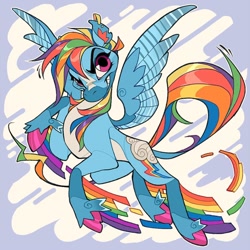 Size: 1000x1000 | Tagged: safe, artist:southpauz, imported from derpibooru, rainbow dash, pegasus, pony, alternate design, flying, grin, looking at you, smiling, solo, spread wings, unshorn fetlocks, wings