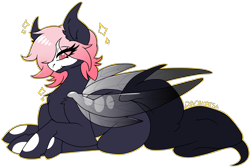 Size: 1774x1186 | Tagged: safe, artist:razinoats, imported from derpibooru, oc, oc only, pegasus, pony, eyelashes, face paint, lying down, male, pegasus oc, prone, simple background, solo, stallion, transparent background, wings