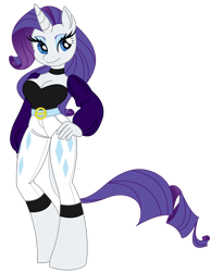 Size: 1920x2479 | Tagged: safe, artist:fotia_kouneli, imported from derpibooru, rarity, anthro, unguligrade anthro, breasts, choker, cleavage, hand on hip