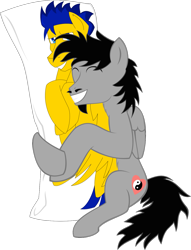 Size: 1241x1628 | Tagged: safe, artist:simonsartbookservice, imported from derpibooru, flash sentry, pegasus, pony, beard, body pillow, facial hair, male, simple background, smiling, stallion, transparent background, vincent tong
