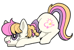 Size: 1550x1050 | Tagged: safe, artist:rainbowheartunicorn, imported from derpibooru, light heart, pony, crouching, g2, simple background, solo, transparent background