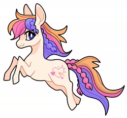 Size: 3000x2800 | Tagged: safe, artist:rainbowheartunicorn, imported from derpibooru, light heart, pony, braid, g2, high res, simple background, solo, white background, white pupils