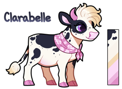 Size: 858x626 | Tagged: safe, artist:lastnight-light, imported from derpibooru, oc, oc only, oc:clarabelle, cow, cattle, female, simple background, solo, transparent background