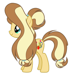 Size: 2135x2130 | Tagged: safe, artist:galaxyswirlsyt, imported from derpibooru, oc, oc only, oc:apple pie, earth pony, pony, female, high res, mare, offspring, parent:applejack, parent:caramel, parents:carajack, simple background, solo, transparent background