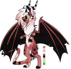 Size: 1280x1250 | Tagged: safe, artist:velnyx, imported from derpibooru, oc, oc only, oc:ratchet, draconequus, bipedal, male, simple background, solo, spiked wristband, transparent background, wristband