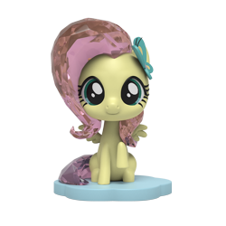 Size: 1000x1000 | Tagged: safe, imported from derpibooru, part of a set, fluttershy, pegasus, pony, cute, daaaaaaaaaaaw, figurine, kwistal fwenz, merchandise, mighty jaxx, shyabetes, simple background, solo, transparent background