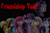 Size: 1024x679 | Tagged: safe, artist:enviaart, imported from derpibooru, applejack, fluttershy, pinkie pie, rainbow dash, rarity, starlight glimmer, twilight sparkle, alicorn, earth pony, pegasus, pony, unicorn, fanfic:the friendship test, black background, blood, blue eyes, blue fur, chest fluff, crying, curly mane, evil, evil grin, evil starlight, eyelashes, floppy ears, frown, glowing, glowing eyes, green eyes, grin, horn, long mane, looking offscreen, looking up, mane six, open mouth, orange fur, pink fur, pinkamena diane pie, purple eyes, purple fur, raised hoof, relapse, sad, scared, shiny mane, simple background, smiling, straight mane, tears of sadness, teeth, text, the friendship test, this will end in communism, twilight sparkle (alicorn), white fur