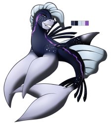 Size: 900x1000 | Tagged: safe, artist:halloween-jester, imported from derpibooru, oc, oc only, hybrid, merpony, sea pony, seapony (g4), dorsal fin, fins, fish tail, flippers, flowing tail, looking at you, male, purple eyes, shark fin, simple background, smiling, solo, tail, teeth, transparent background