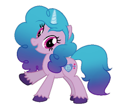 Size: 481x407 | Tagged: safe, anonymous artist, imported from derpibooru, izzy moonbow, pony, unicorn, base used, female, g5, implied pinkie pie, mare, my little pony: a new generation, raised hoof, simple background, smiling, solo, stock vector, the new pinkie pie, transparent background