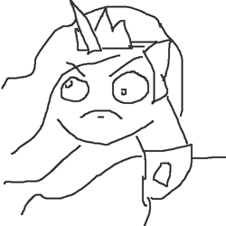 Size: 500x500 | Tagged: safe, artist:askpinkiepieandfriends, imported from derpibooru, princess celestia, alicorn, pony, black and white, bust, female, grayscale, mare, monochrome, solo, stylistic suck