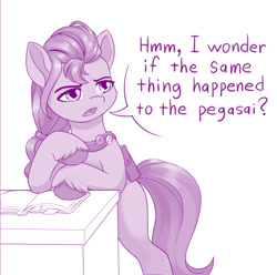 Size: 1000x992 | Tagged: safe, artist:dstears, imported from derpibooru, sunny starscout, earth pony, pony, g5, misspelling, my little pony: a new generation, speech bubble, thinking