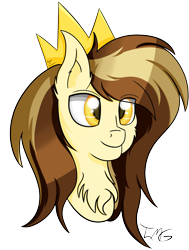 Size: 2952x3904 | Tagged: safe, artist:tlmoonguardian, imported from ponybooru, oc, oc:prince whateverer, pegasus, pony, bust, chest fluff, crown, golden eyes, jewelry, male, pegasus oc, portrait, regalia, signature, simple background, solo, transparent background, two toned mane, wings