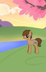 Size: 640x997 | Tagged: safe, imported from derpibooru, oc, oc only, earth pony, pony, pony creator, river, solo, tree branch