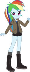 Size: 1695x4096 | Tagged: safe, artist:edy_january, edit, imported from derpibooru, vector edit, rainbow dash, equestria girls, boots, clothes, geode of super speed, girls und panzer, magical geodes, marine, marines, military, pants, saunders, shirt, shoes, short pants, simple background, solo, t-shirt, transparent background, united states, usmc, vector