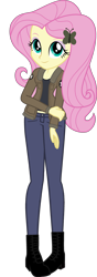 Size: 1439x4096 | Tagged: safe, artist:edy_january, edit, imported from derpibooru, vector edit, fluttershy, equestria girls, boots, clothes, geode of fauna, girls und panzer, jacket, long pants, magical geodes, marine, marines, military, russia, saunders, shoes, simple background, solo, tanktop, transparent background, united states, usmc, vector