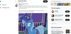 Size: 1535x735 | Tagged: safe, imported from derpibooru, trixie, unicorn, equestria daily, to where and back again, end of ponies, hat, meta, nightcap, rip equestria daily, trixie's nightcap, trixie's wagon, twitter, wagon