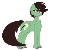 Size: 1024x871 | Tagged: safe, artist:lucky-em, imported from derpibooru, oc, oc only, oc:emerald, earth pony, pony, :p, colored hooves, ear fluff, simple background, solo, tongue out, transparent background