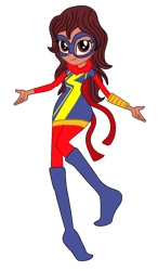 Size: 683x1171 | Tagged: safe, artist:gihhbloonde, artist:lynnthenerdkitty, imported from derpibooru, human, equestria girls, base used, commission, kamala khan, marvel, marvel comics, ms. marvel, simple background, solo, transparent background