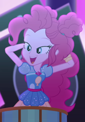 Size: 458x660 | Tagged: safe, imported from derpibooru, screencap, pinkie pie, equestria girls, equestria girls series, sunset's backstage pass!, spoiler:eqg series (season 2), cropped, solo