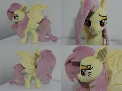 Size: 1597x1199 | Tagged: safe, artist:little-broy-peep, imported from derpibooru, fluttershy, bat pony, pony, bat ponified, craft, flutterbat, irl, photo, plushie, race swap, solo