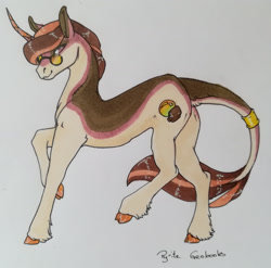 Size: 1920x1895 | Tagged: safe, artist:oneiria-fylakas, imported from derpibooru, oc, oc only, oc:pyrite geobooks, pony, unicorn, glasses, male, solo, stallion, traditional art