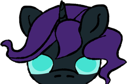 Size: 1371x913 | Tagged: safe, artist:wren, oc, oc:nyx, alicorn, bedroom eyes, simple background, solo, stare, transparent background, zoomed in