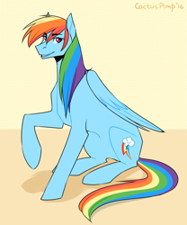 Size: 1500x1807 | Tagged: safe, artist:captainjohnson-b, imported from derpibooru, rainbow dash, pegasus, pony, simple background, smiling, solo, wings