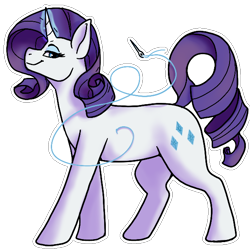 Size: 600x600 | Tagged: safe, artist:sursiq, imported from derpibooru, rarity, pony, unicorn, female, magic, magic aura, mare, needle, sewing needle, shading, simple background, smiling, solo, thread, transparent background, wingding eyes