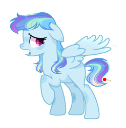 Size: 1058x1076 | Tagged: safe, artist:moonnightshadow-mlp, imported from derpibooru, oc, oc only, pegasus, pony, female, mare, offspring, parent:rainbow dash, parent:soarin', parents:soarindash, simple background, solo, transparent background