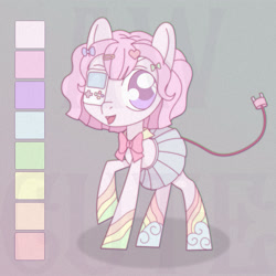 Size: 2500x2500 | Tagged: safe, artist:hotcurrykatsu, imported from derpibooru, oc, oc only, earth pony, pony, high res, pastel, reference sheet, solo