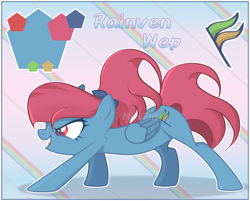 Size: 2800x2250 | Tagged: safe, artist:miryelis, imported from derpibooru, oc, oc only, oc:rainven wep, pegasus, pony, female, high res, reference sheet, solo