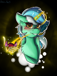 Size: 1560x2080 | Tagged: safe, artist:yuris, imported from derpibooru, lyra heartstrings, pony, unicorn, abstract background, cute, halloween, holiday, solo